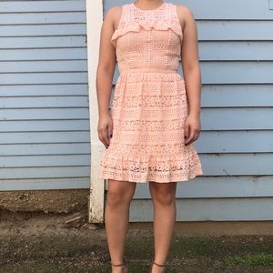 Peach lace dress